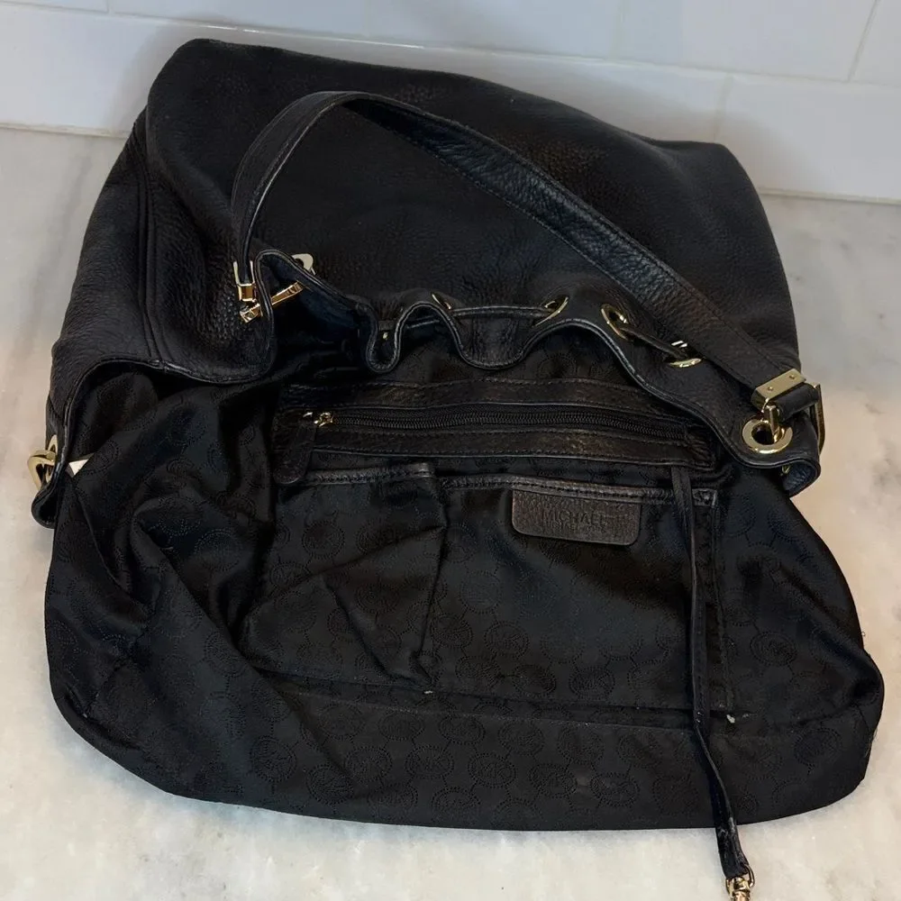 Michael Kors Purse Leather Handbag Camden Large Pebbled Hobo Pocketbook Bag
